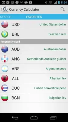 Currency Calculator android App screenshot 1