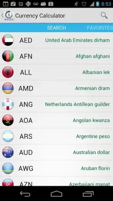 Currency Calculator android App screenshot 2